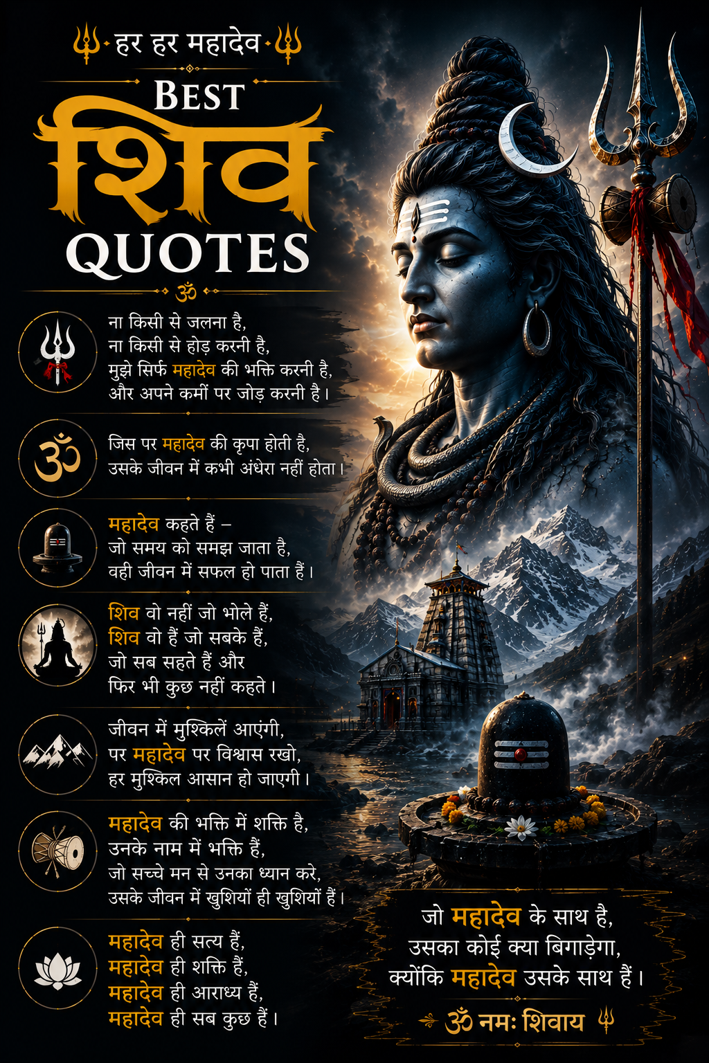 Best Shiv Quotes Hindi