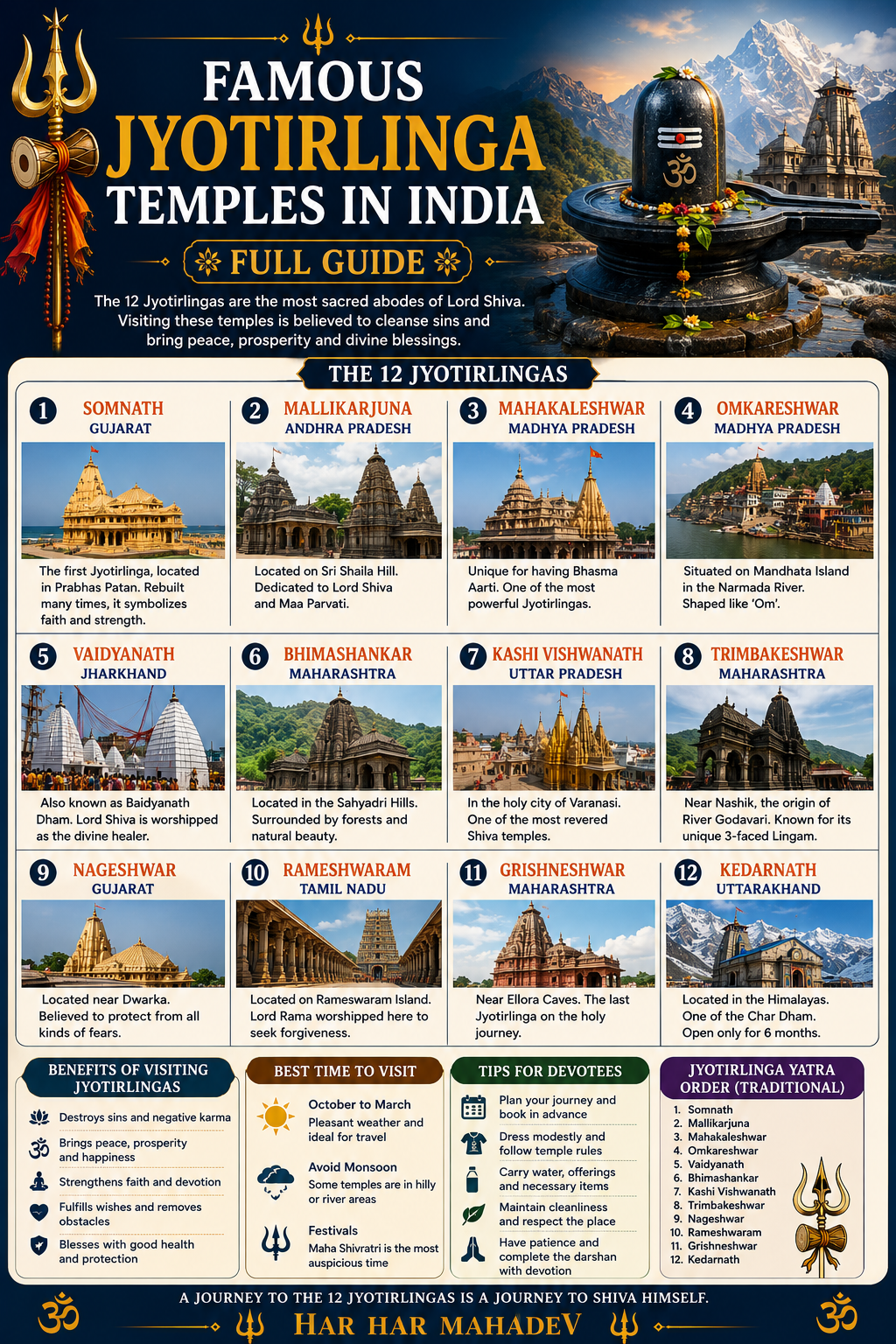 Famous Jyotirlinga Temples in India Full Guide