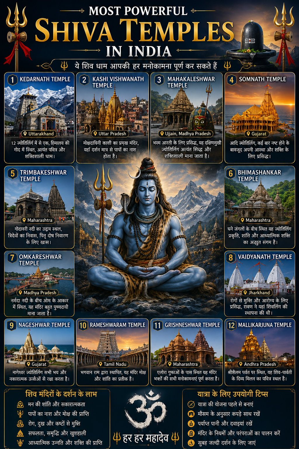 Most Powerful Shiva Temples in India